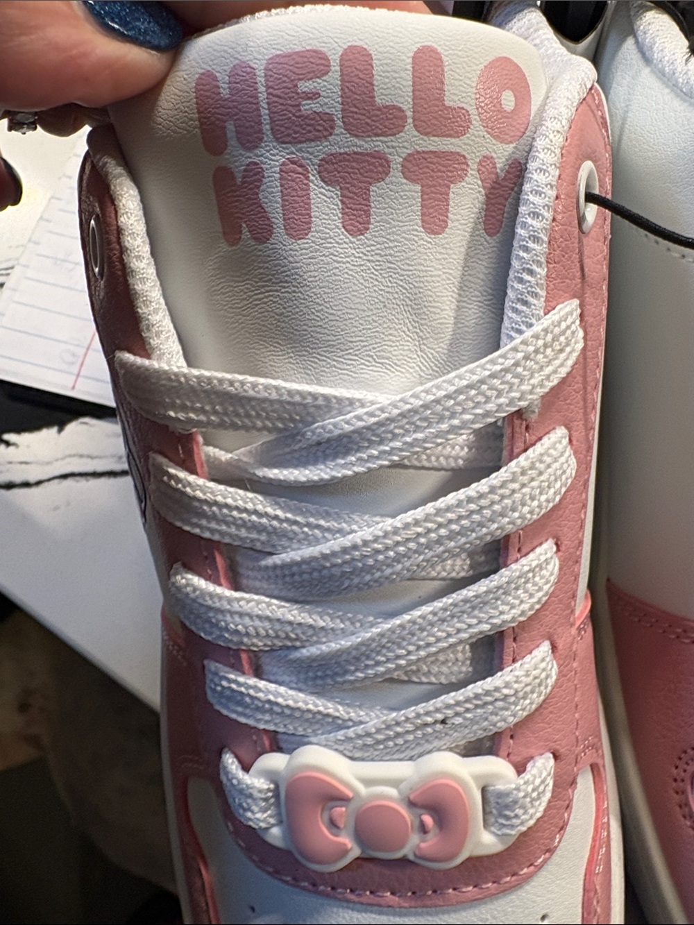 Hello Kitty White and Pink Low-Top Athletic Sneakers - Picture 7 of 7